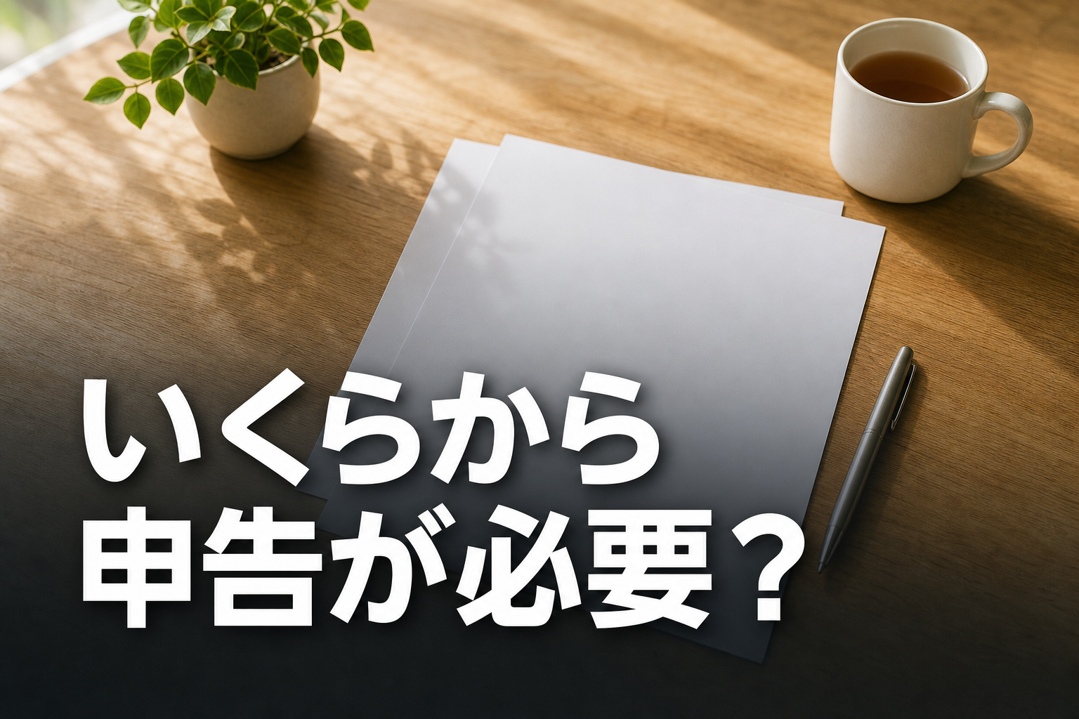 確定申告が必要かどうかを金額で判定する