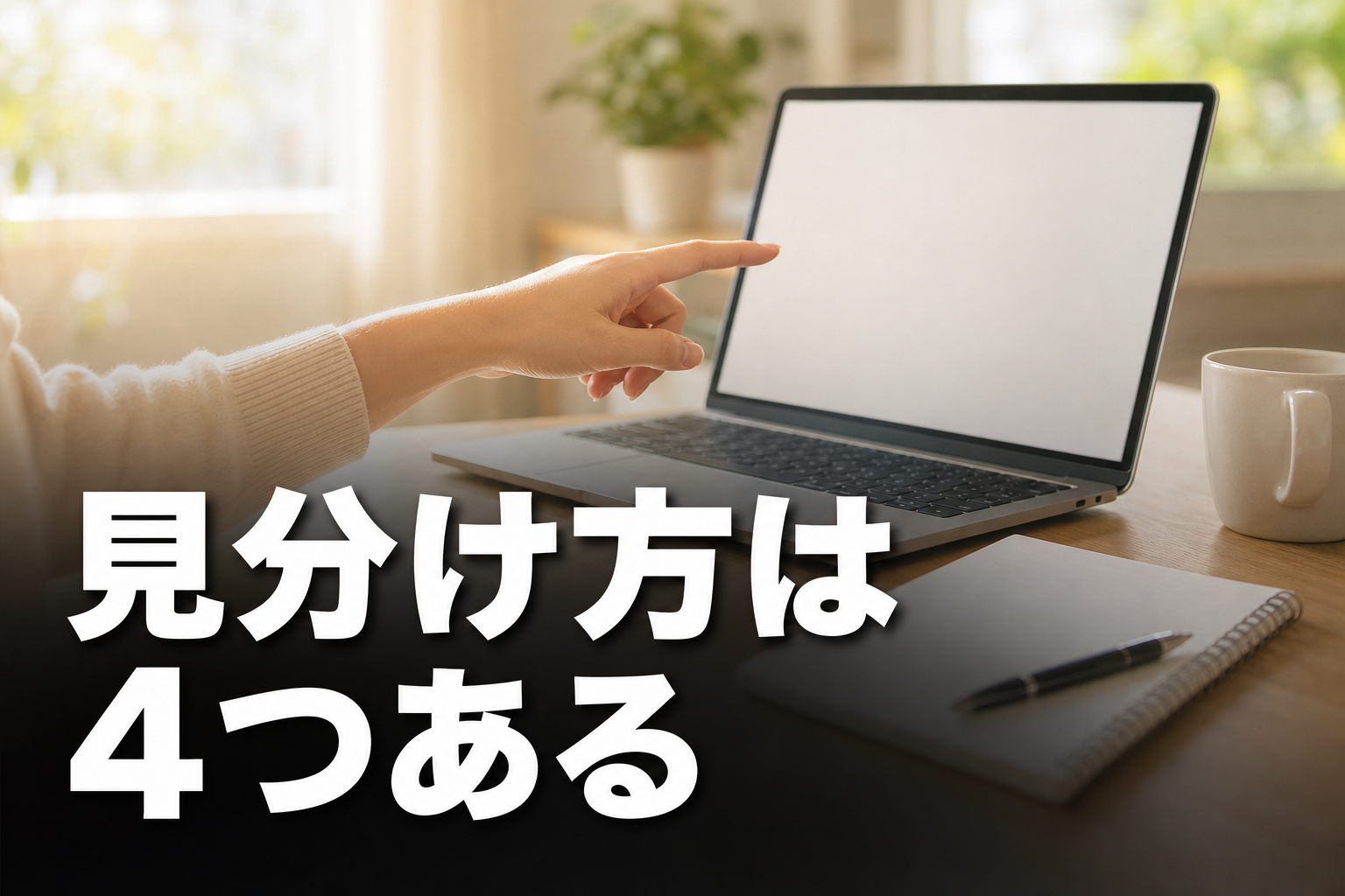 パソコンの画面を確認しながらメモを取る手元