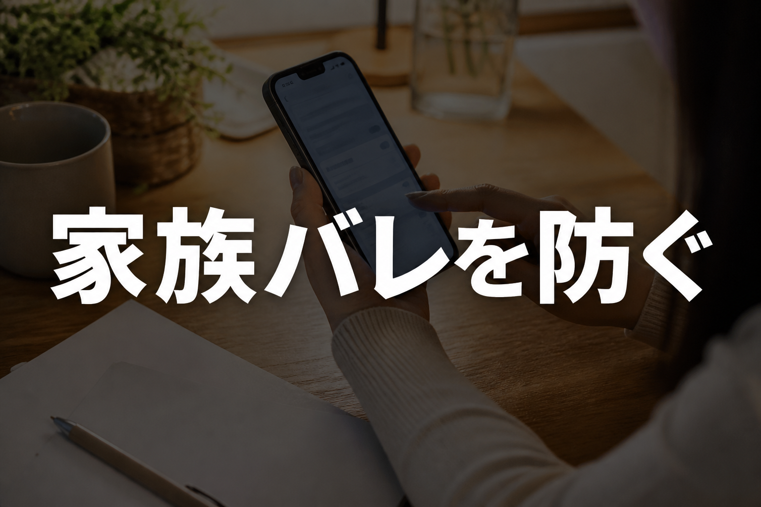 家族に知られないための安全確認イメージ