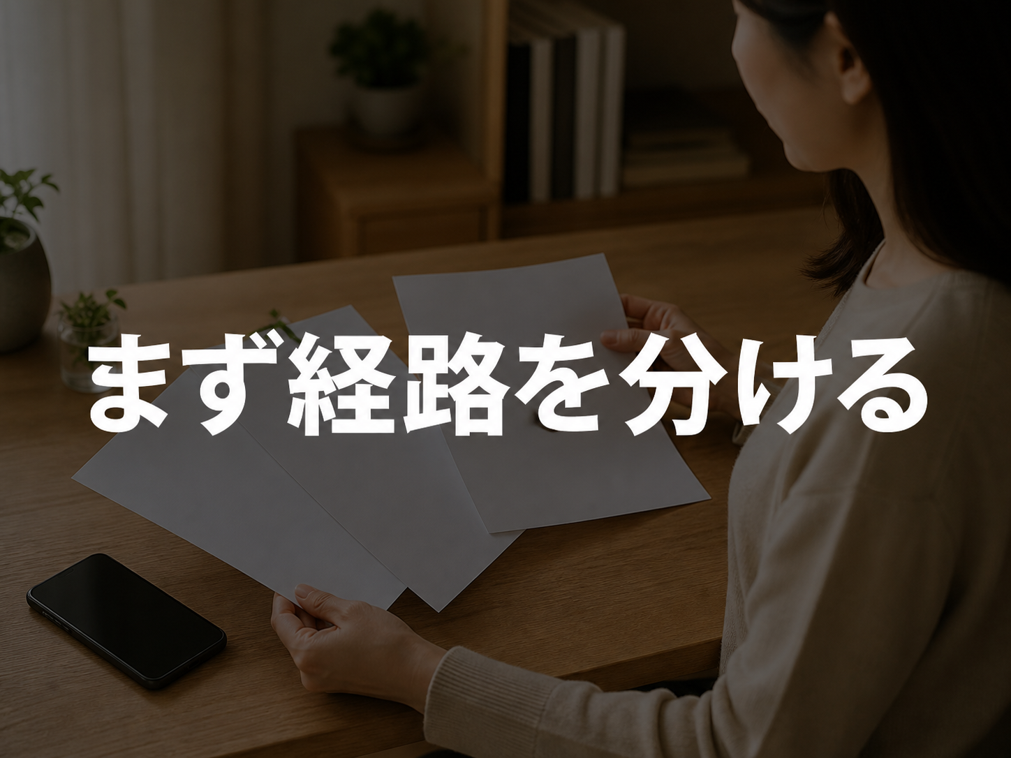 会社へ伝わる経路を整理する女性