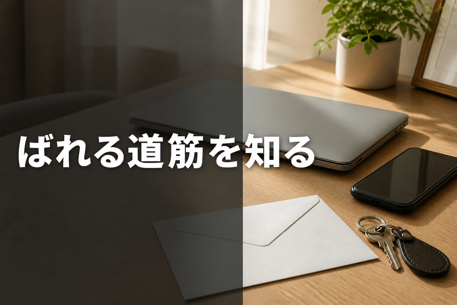 副業が知られる経路を確認する女性