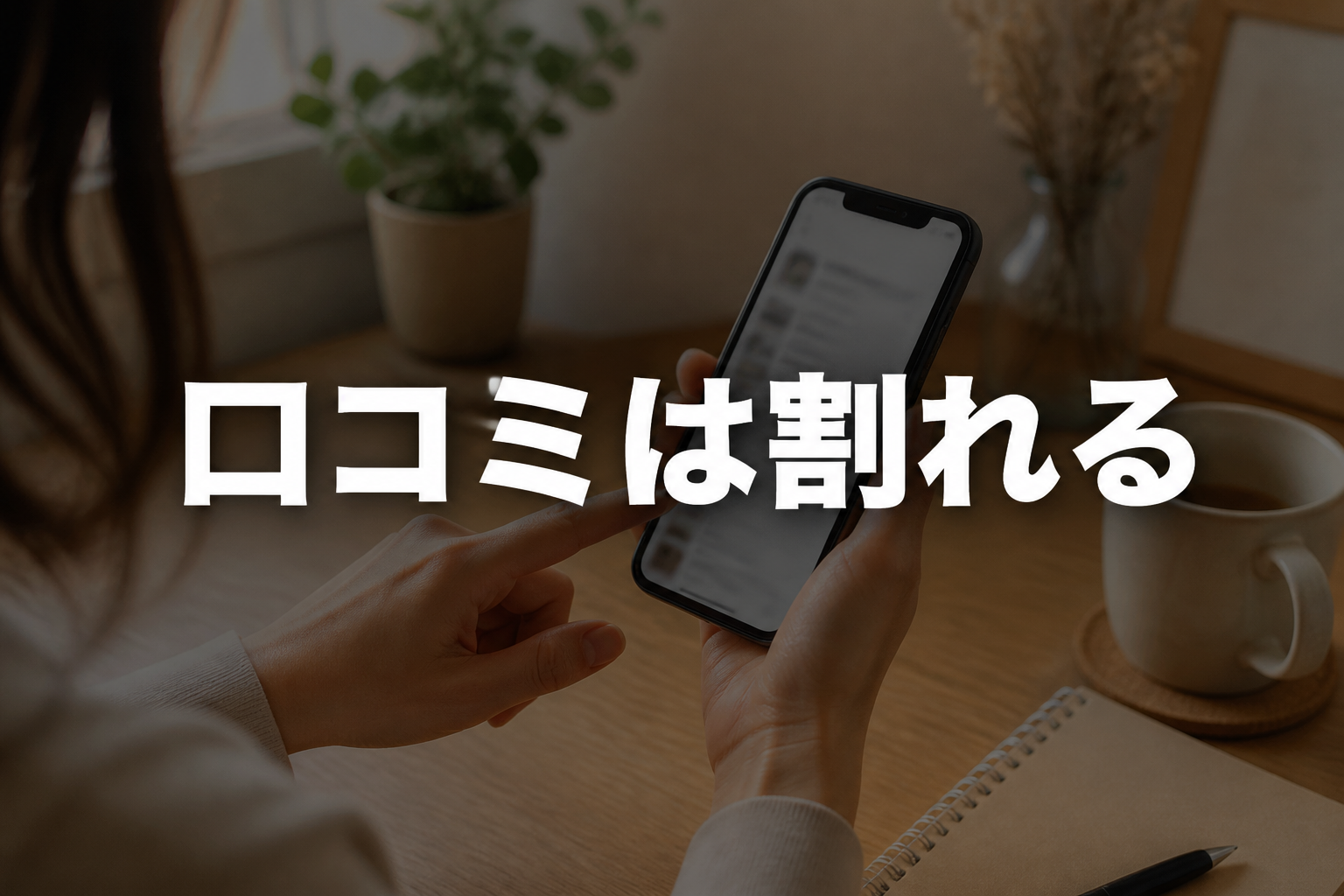 口コミの評価が分かれる理由を考える女性