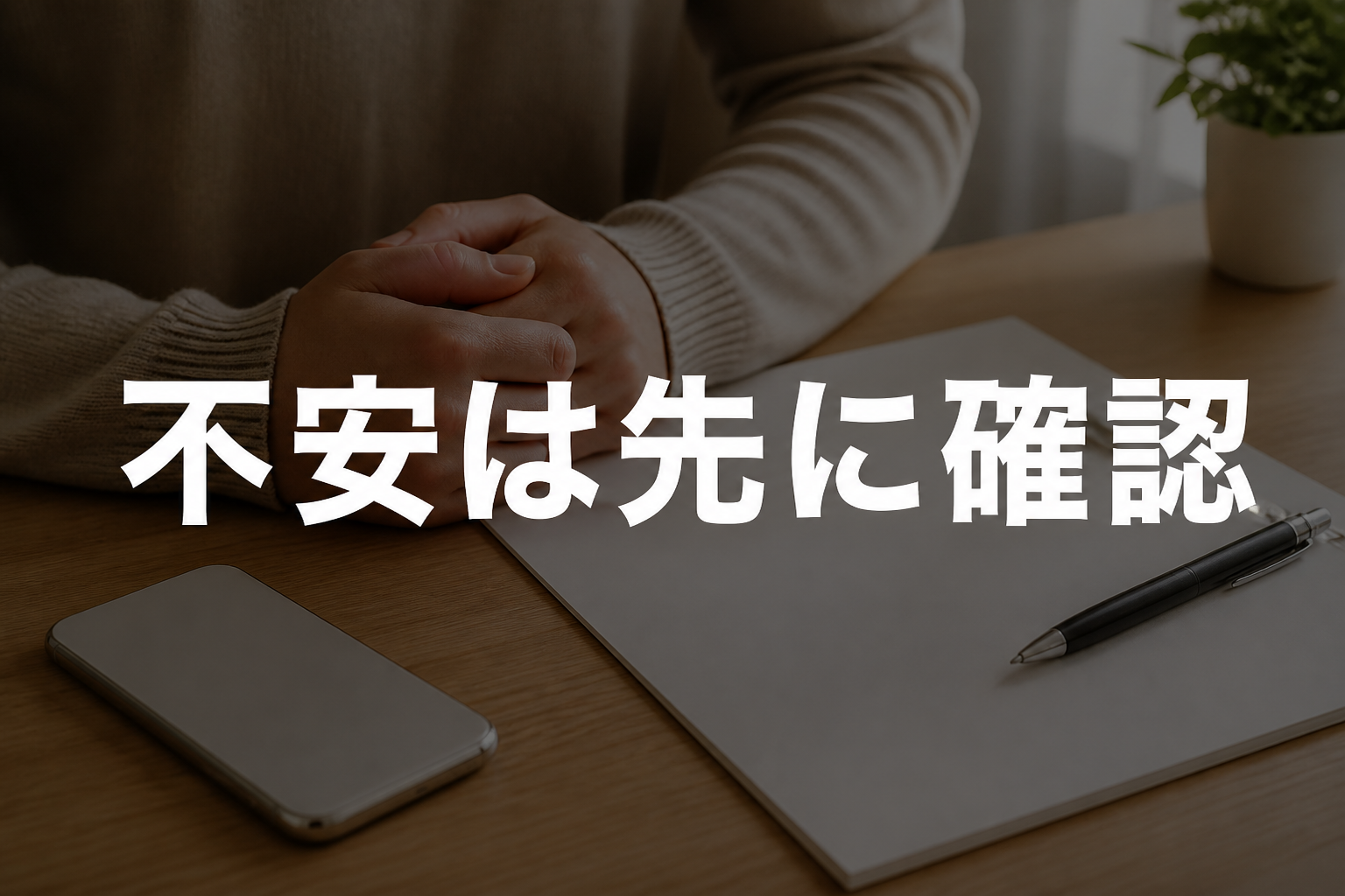 登録前に不安点を確認する女性