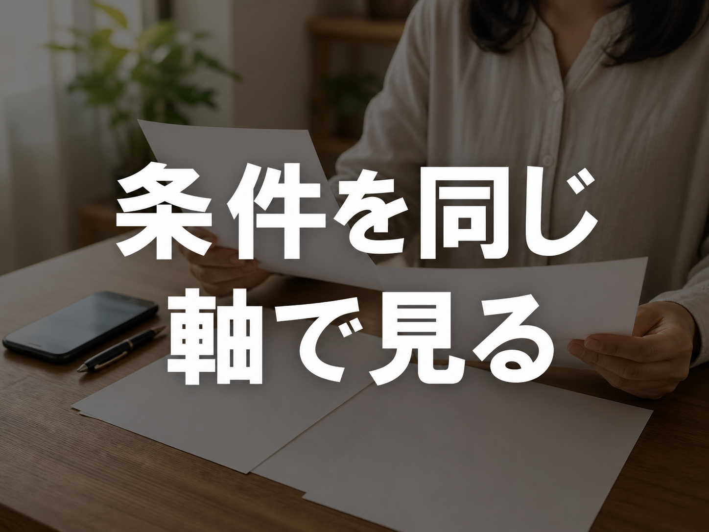 在宅求人の条件を同じ軸で確認する