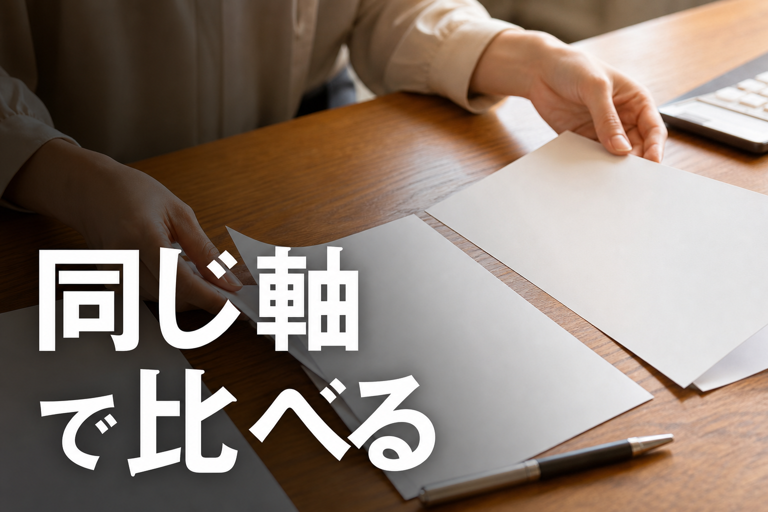 報酬条件を同じ基準で比較する手元