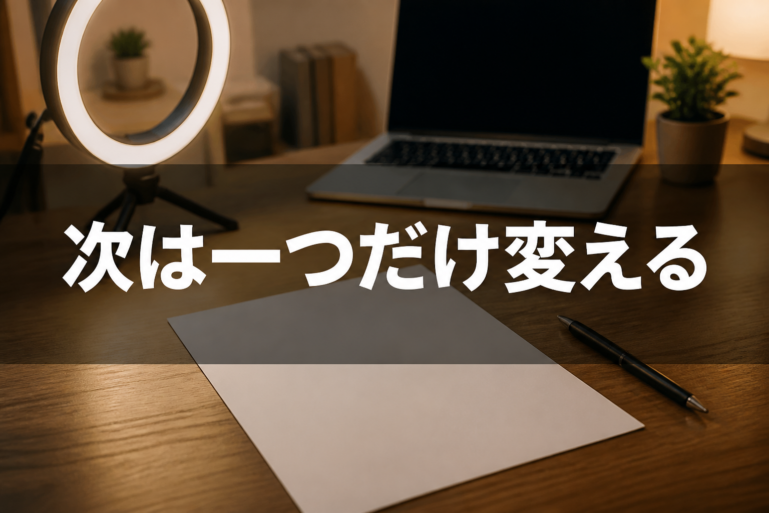 次の配信で一つだけ改善する