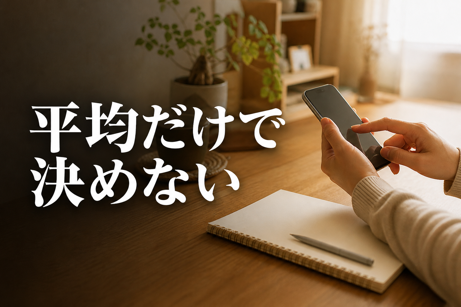 平均時給の見方を考える女性の手元
