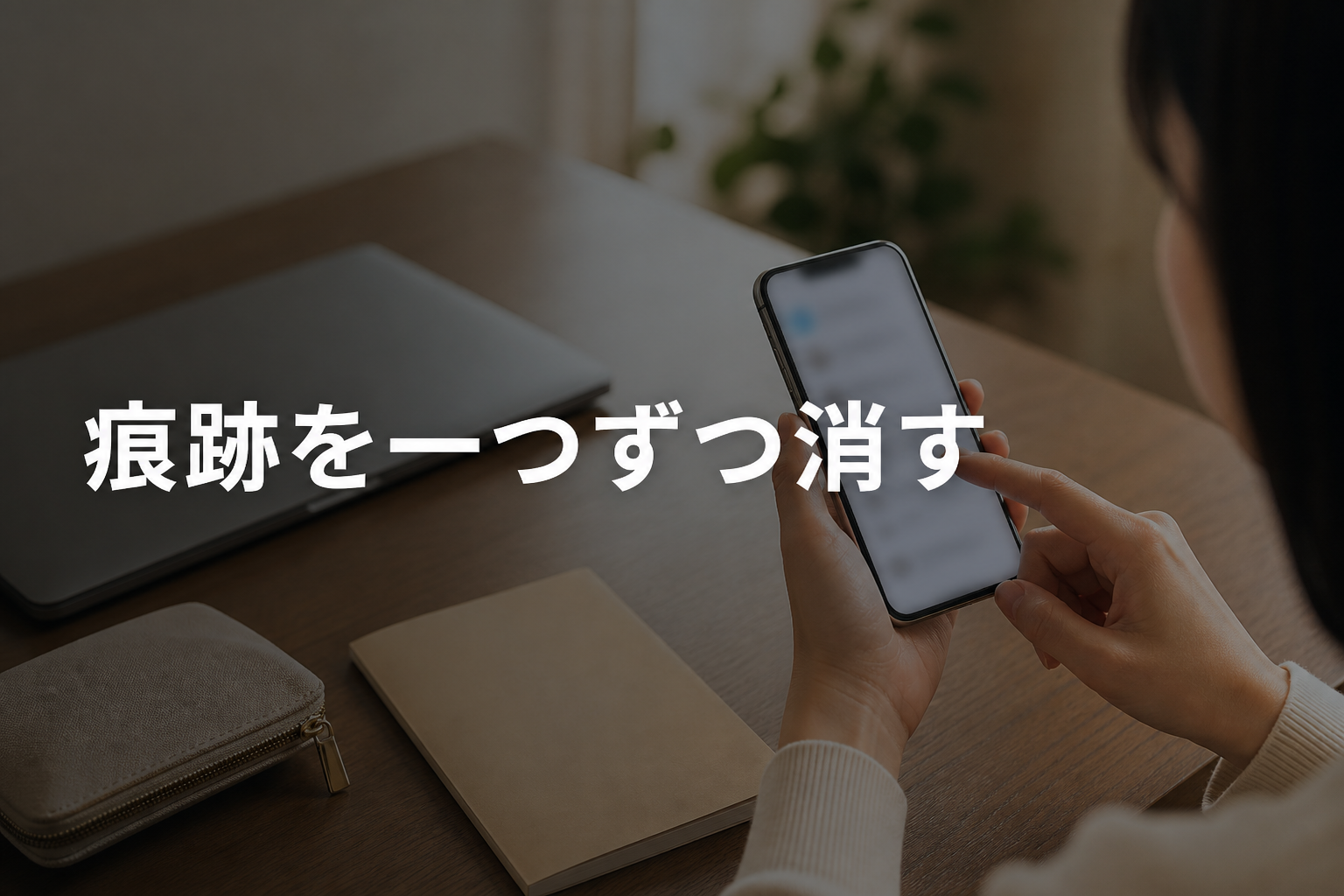 生活の中に残る仕事の痕跡を点検する机
