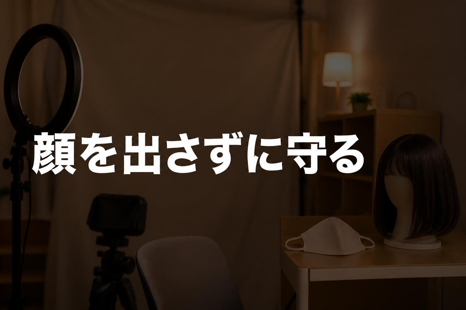 顔を出さずに配信の安全を考える女性
