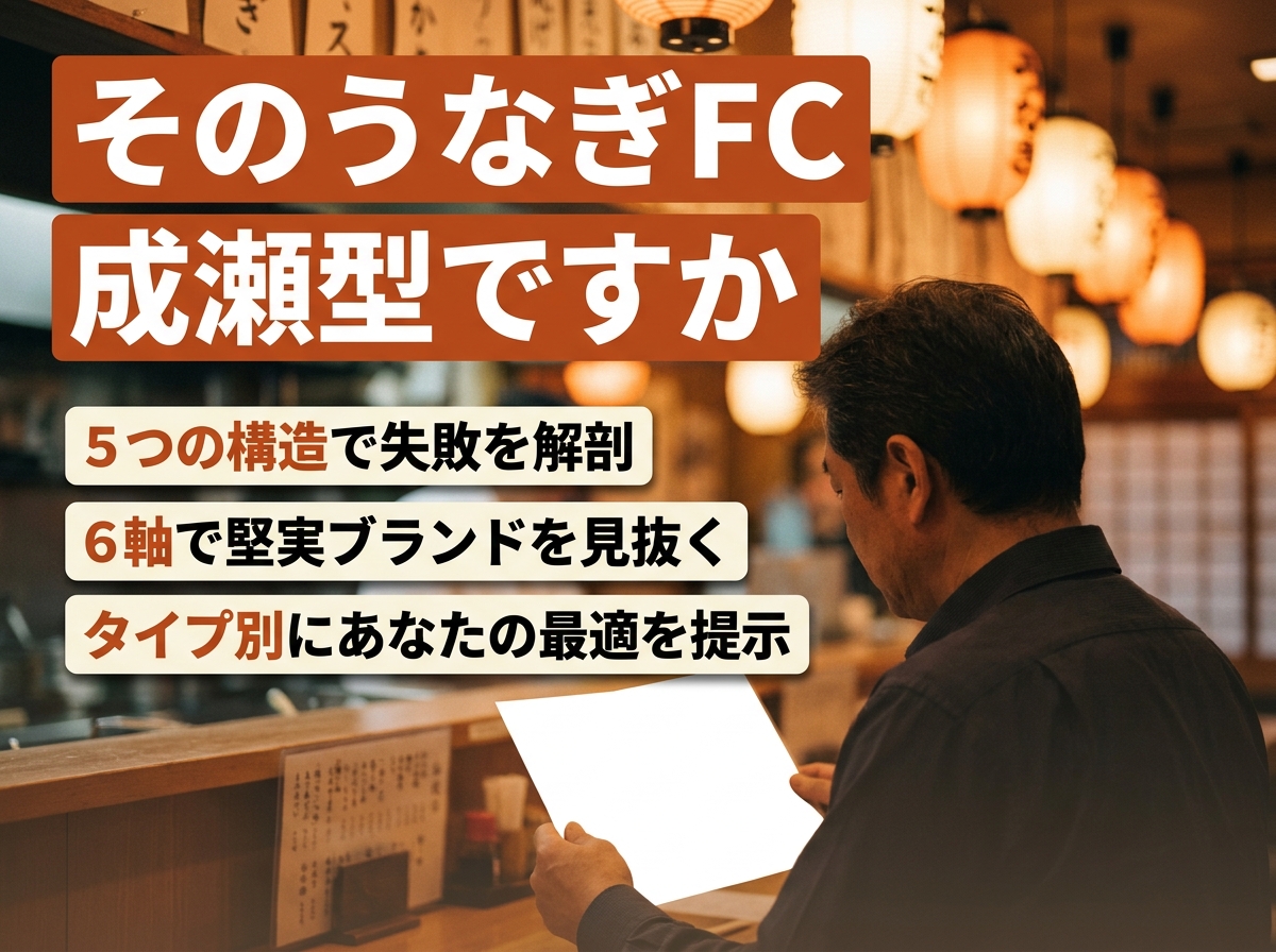 うなぎフランチャイズは失敗するのか?赤字オーナーを生む5つの構造と堅実ブランドの見分け方