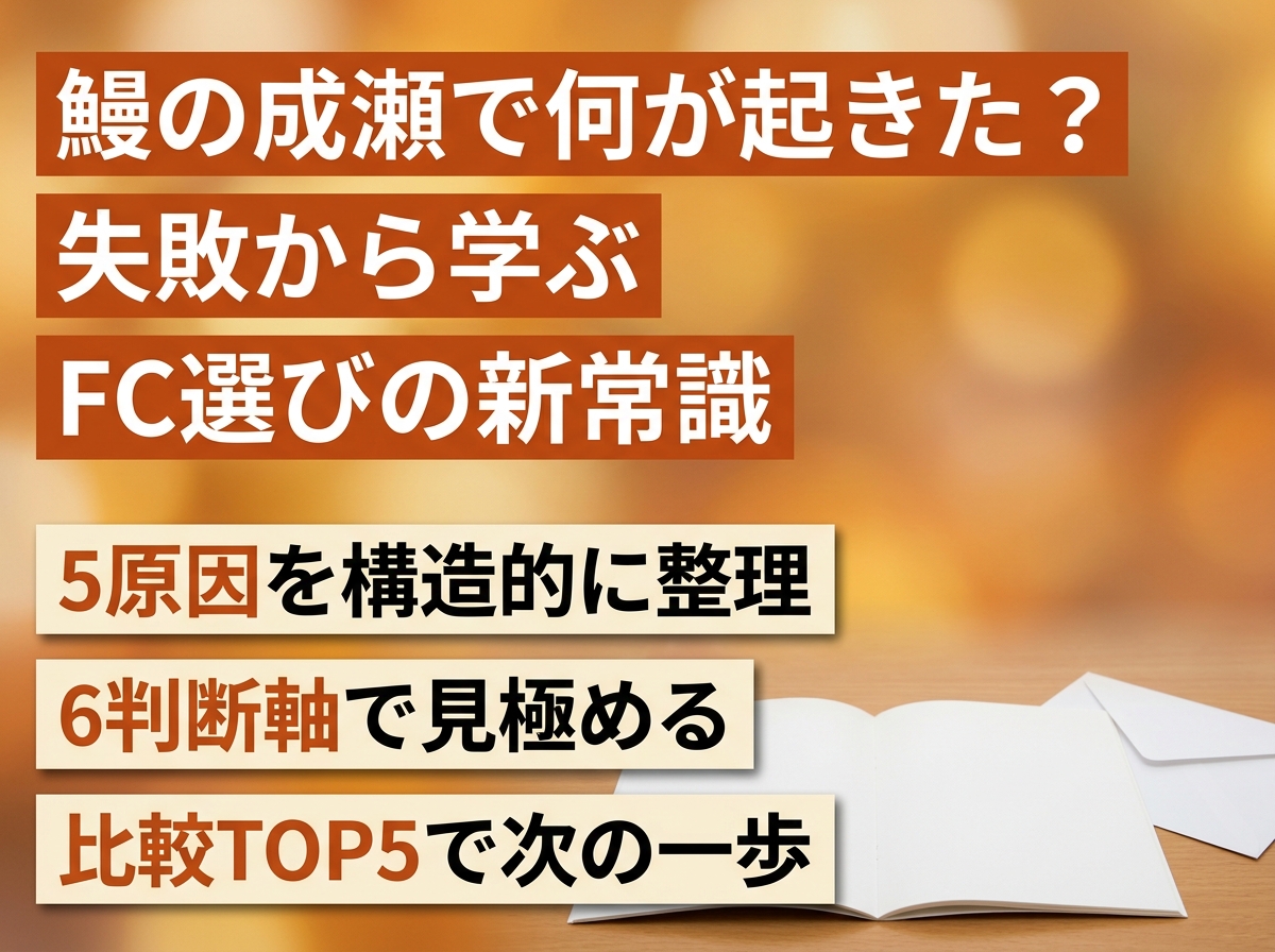 うなぎ屋の廃業・閉店はなぜ起きる？撤退リスクを最小化する方法