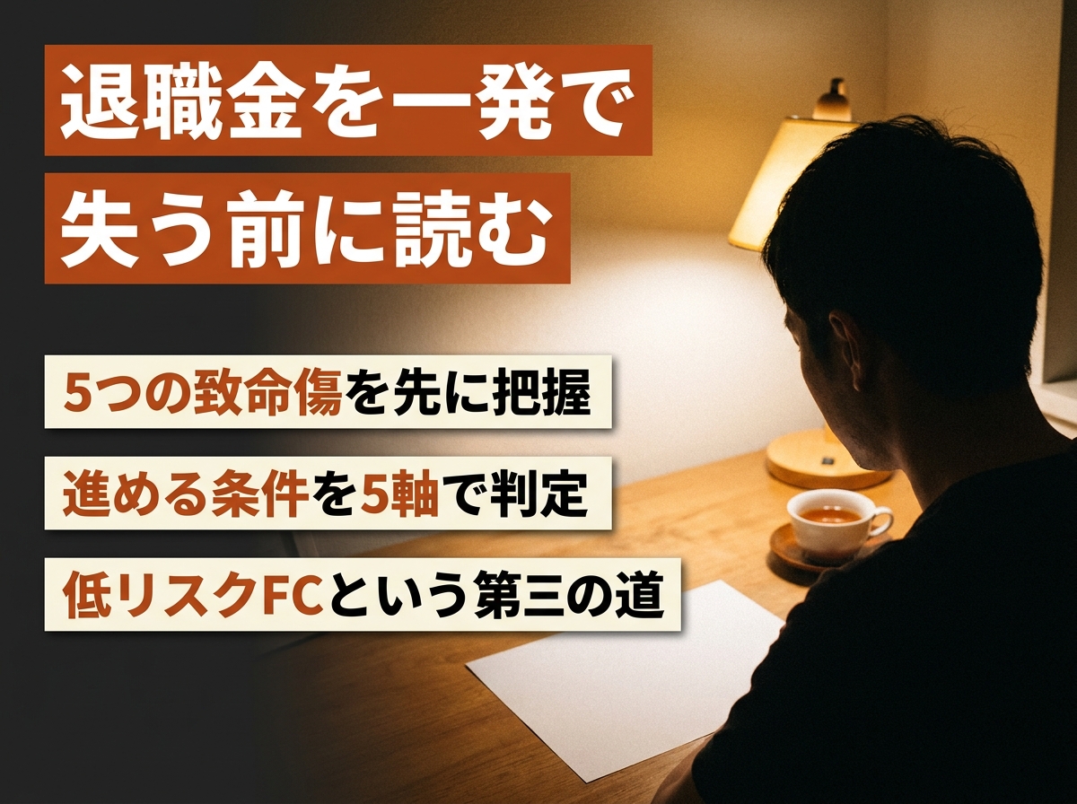 50代脱サラ飲食店が危険な5つの致命傷と回避法