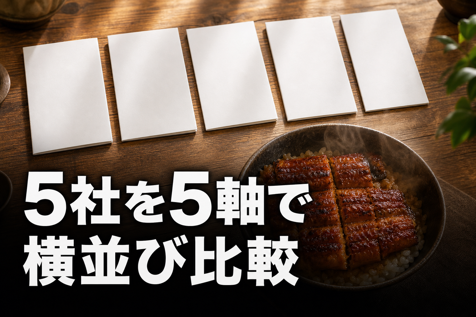 主要5ブランドを5軸で比較する俯瞰アイキャッチ