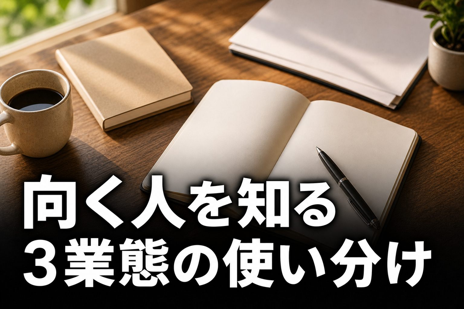 向く人を知る・3業態の使い分け
